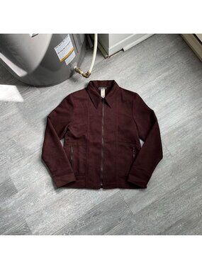 Brown Vintage “Emilie” Soft Suede Style Zip-Up Jacket